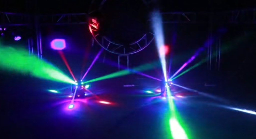 projecteur 16 Led rotatif multicolores 