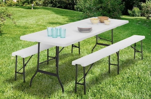 ​Table & 2 bancs: Caution 10 € l'unité Tarif dégressif par jour supplémentaire