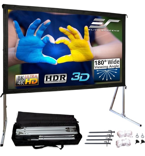 écran vidéoprojecteur 3 M de diagonale aluminium , caution 80 € Tarif dégressif par jour supplémentaire